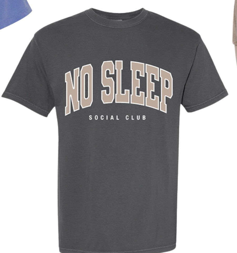 No Sleep Social Club Collegiate GREY